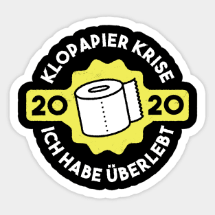 Klopapier krise 2020 Sticker